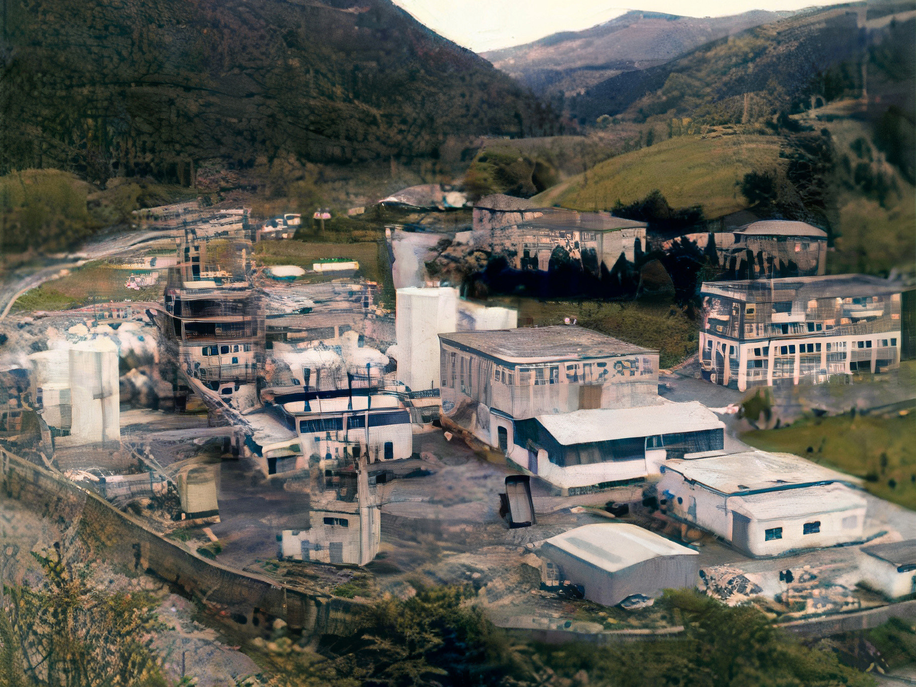 Imagen área de la planta de Zaramillo en 1978