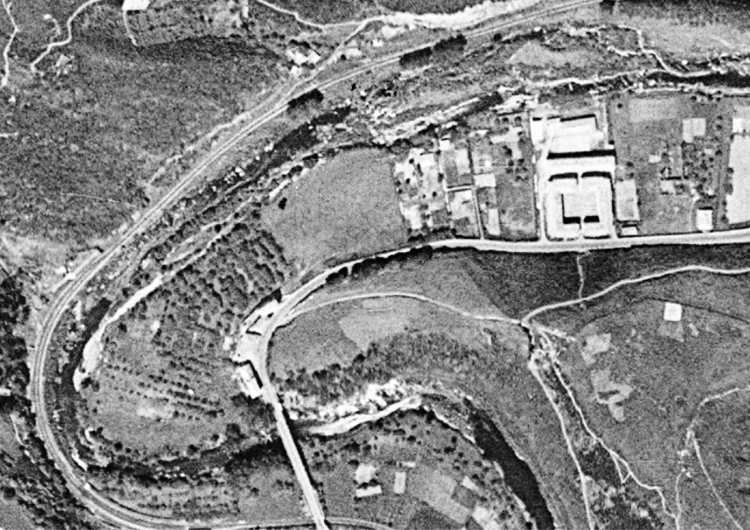 Vista aérea de Zaramillo en 1956-57
